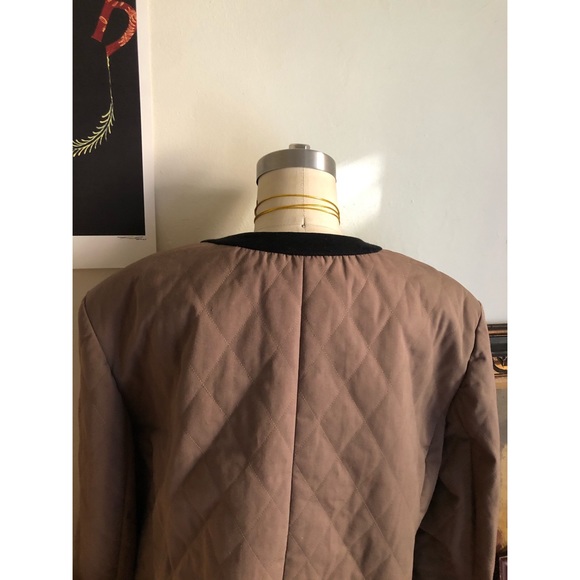 Vintage quilted boxy brown bomber jacket - Picture 16 of 16